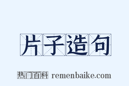 片子造句是什么意思的图片